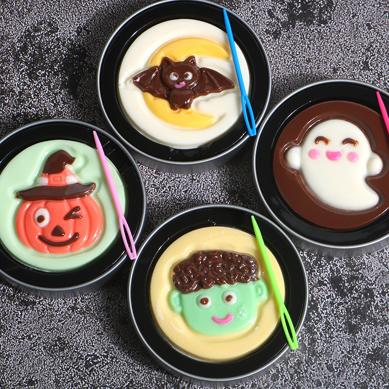 扣糖巧克力万圣节糖果抠图糖饼搞怪主题创意小礼物南瓜幽灵图案