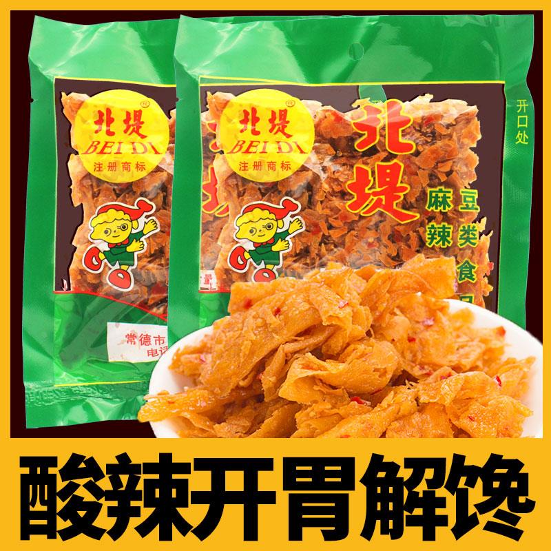 现货北堤麻辣肉 湖南常德特产80g北提麻辣菽肉豆腐皮丝豆皮零食豆