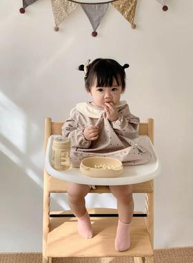 JulyMoly宝宝防水罩衣婴儿饭兜吃饭围嘴儿童反穿衣幼儿园包衣围兜