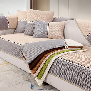 直排三人位沙发垫防滑真皮沙发套拼接下摆轻奢高端沙发坐垫定制