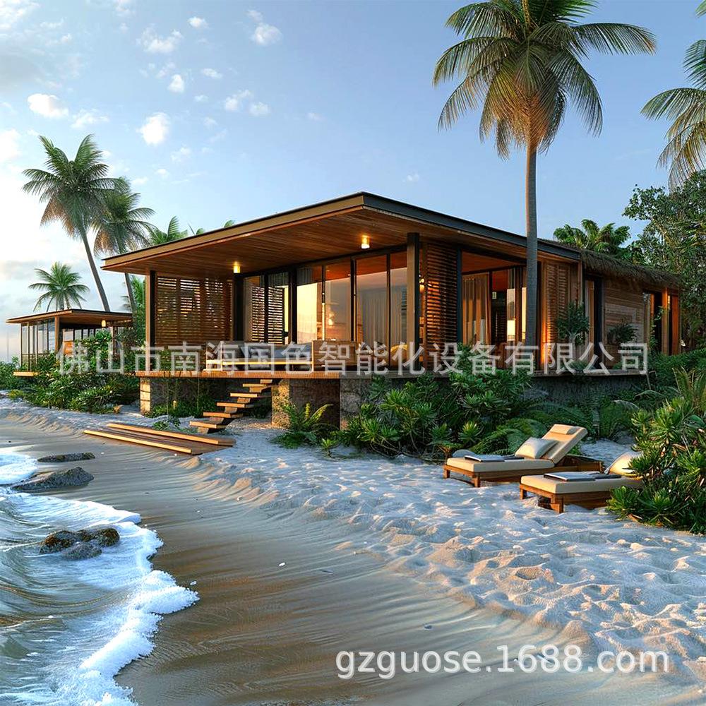 民宿景区度假村轻钢别墅民宿酒店洋房度假村创意房子钢结房屋工厂