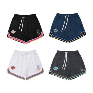 SLAMBLE夏季美式短裤双层网眼拉链五分裤篮球男子速干透气