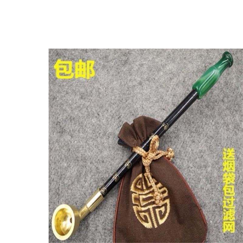 烟斗男式烟袋锅子老式烟斗纯铜旱烟袋手工实木烟袋杆老人传统烟斗