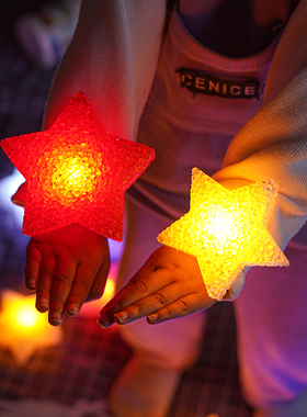 速发手持星星灯角拿大光舞台气氛手拿腕亮舞蹈道具发合唱五手星荧