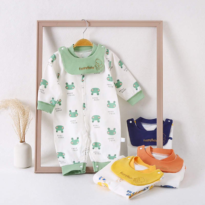 速发棉质可爱萌宝爬体衣春婴儿无骨新生儿衣服哈衣宝娃连服洋气