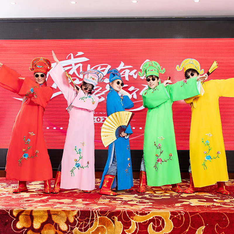 速发江南四大才子古装服装伴郎服装年会小品搞笑演出服直播唐伯虎