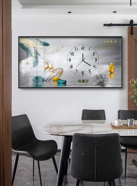 餐厅装饰画表年历万2025新款客厅壁BQK10-1B钟画饭厅餐桌表挂钟配