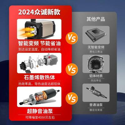 新款柴暖驻车热器24v两用一体机1加2暖V大货电车载暖风LMS机燃油