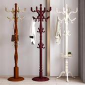 实木衣架挂衣服子欧式 家客厅架木质挂包架帽杆式 挂衣架用落DUM地