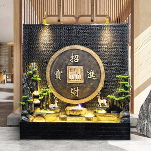 飾景觀落地擺件 戶外庭院花園別墅假山流水噴泉辦公室玄關水幕墻裝