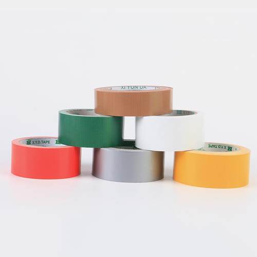 布基胶带地地毯面高粘易庆撕彩色胶带可书写婚展红色会板单胶布厂