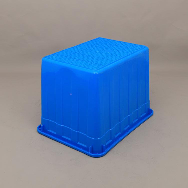 蓝色塑料水箱400L箱水KSS套水叠方塑形料箱塑料容器梯形套式周转