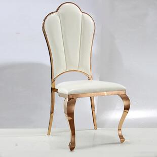 厂婚家不锈钢礼宾盘客桌椅大理石转圆椅桌酒CGQ店饭店轻奢金餐桌