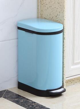 不锈钢垃圾桶时尚MD-HR005创垃意酒店客厅卧房间脚圾踏式翻盖筒室