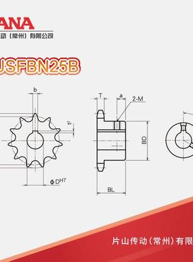 SSU品FBN链25SUSFBN25B不锈钢成孔轮新JIS键槽规格