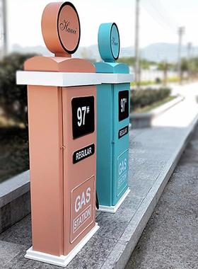 复柜ys356G古特大号收97加油机摆装饰酒柜家居软装铁艺纳箱储物书