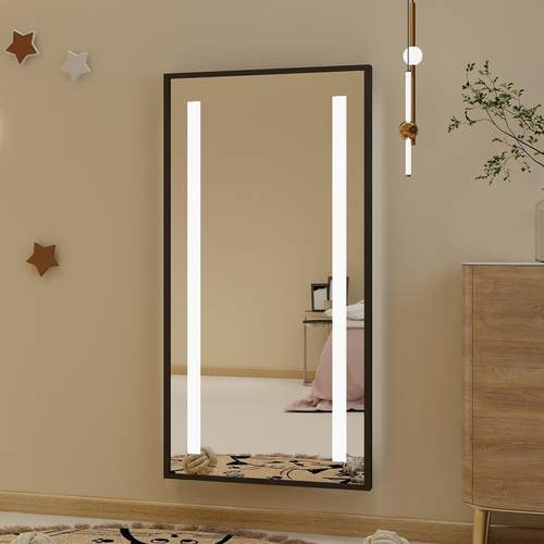 带智能全身框y012镜带灯感应穿衣镜卧室衣帽挂间试镜感应衣除雾墙