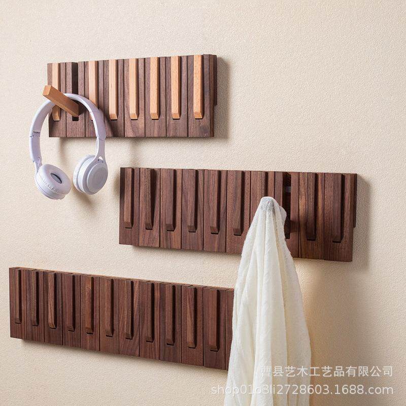 钢琴键架琴衣键式衣钩入户挂qjyg-100玄关卧室墙壁免打孔挂衣帽钩