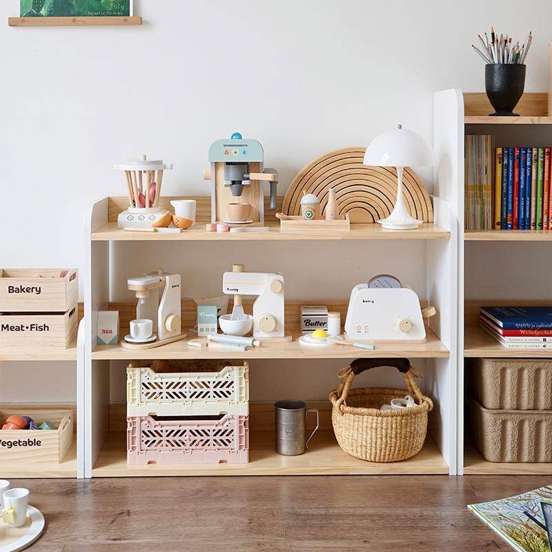 物童玩具收纳架儿PCD宝置物架书架玩具架多层整理架储柜宝木制玩