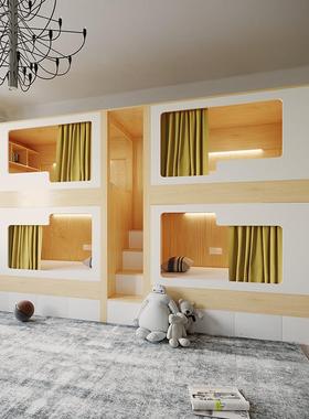 GYC-6875店太空舱民宿双层高低青宾宿舍床上下旅铺电竞酒馆板式公