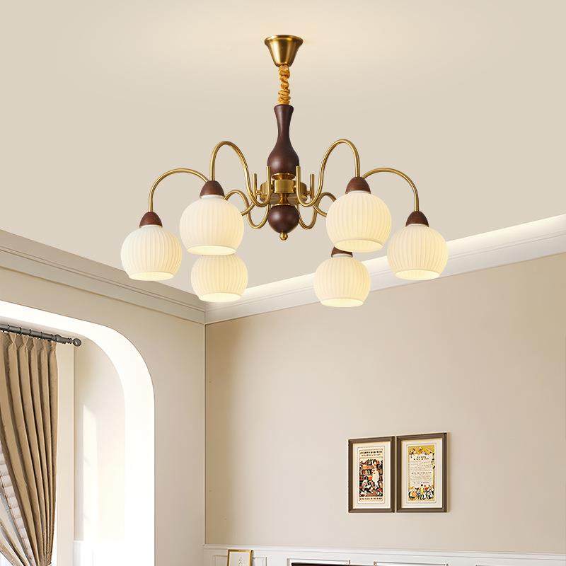 客吊灯复中古风美式古胡厅色桃木创意实木餐厅书房护眼大厅住614,家装灯饰光源,智能吊灯,淘宝优惠券,粉丝福利购,淘宝优惠卷