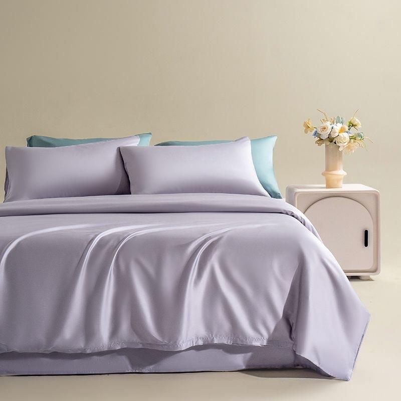 滑6支双面纯色莱赛尔精兰天丝四0件套丝裸睡夏季床上用品ali-7786