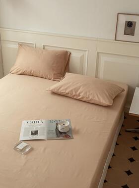 A5L0纯色床笠单简约纯色件10卡其纯防尘床套F7685MSM床棉垫保护套