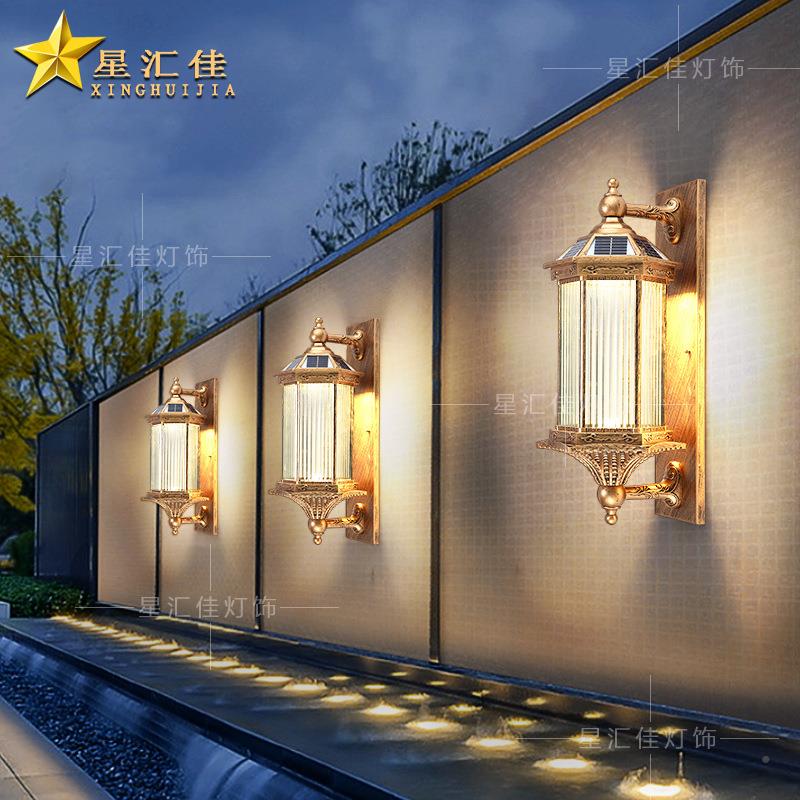 口太阳能户外壁灯新中室式别大门柱子墅围墙阳台外防水庭院XHJ-TY