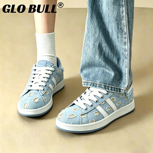 GLOBULL低帮破洞百搭板鞋