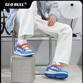 BULL休闲板鞋 2025新款 情侣小众男士 GLO 增高潮流鞋 子百搭女生蓝白