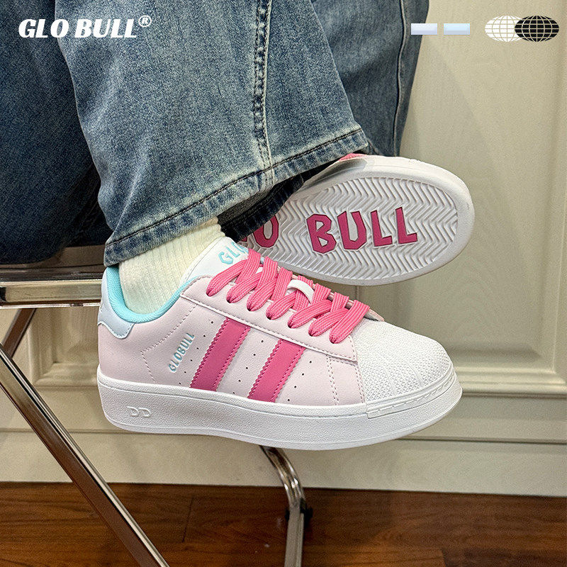 GLOBULL厚底增高贝壳头小白板鞋