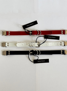 SensoryPleasure性感高级纯色皮质项圈锁骨链颈圈配饰个性诱惑女