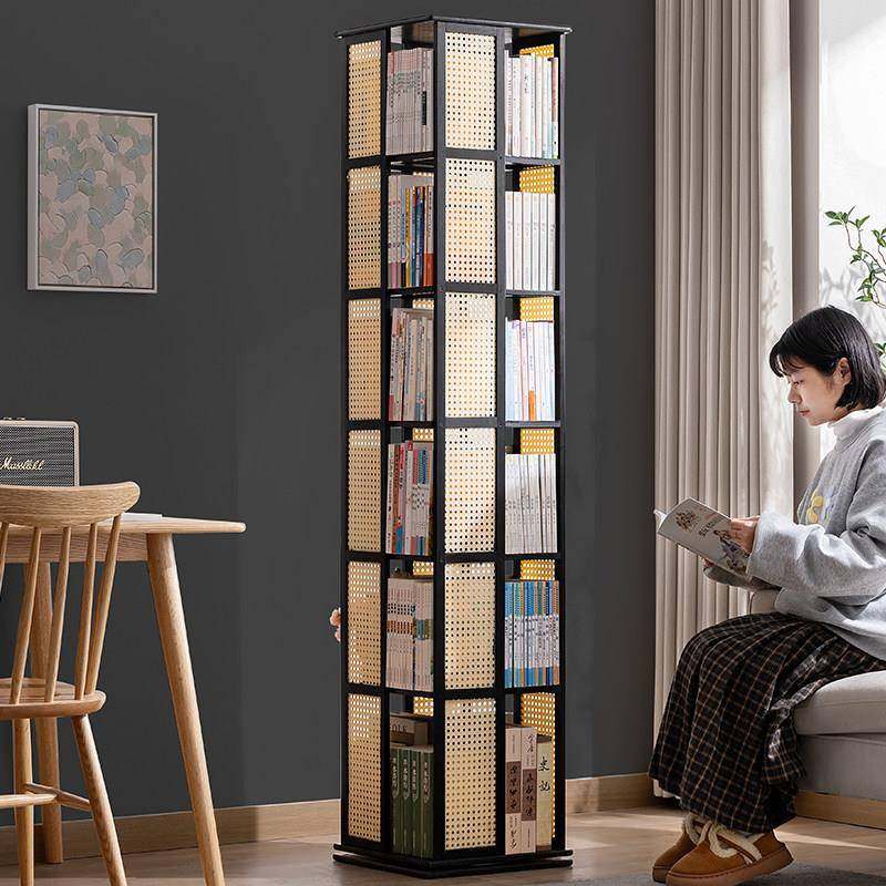 旋转书架落地置物架书柜子家用儿童客厅简易实木靠墙展示柜杂物柜,住宅家具,旋转书架,淘宝优惠券,粉丝福利购,淘宝优惠卷