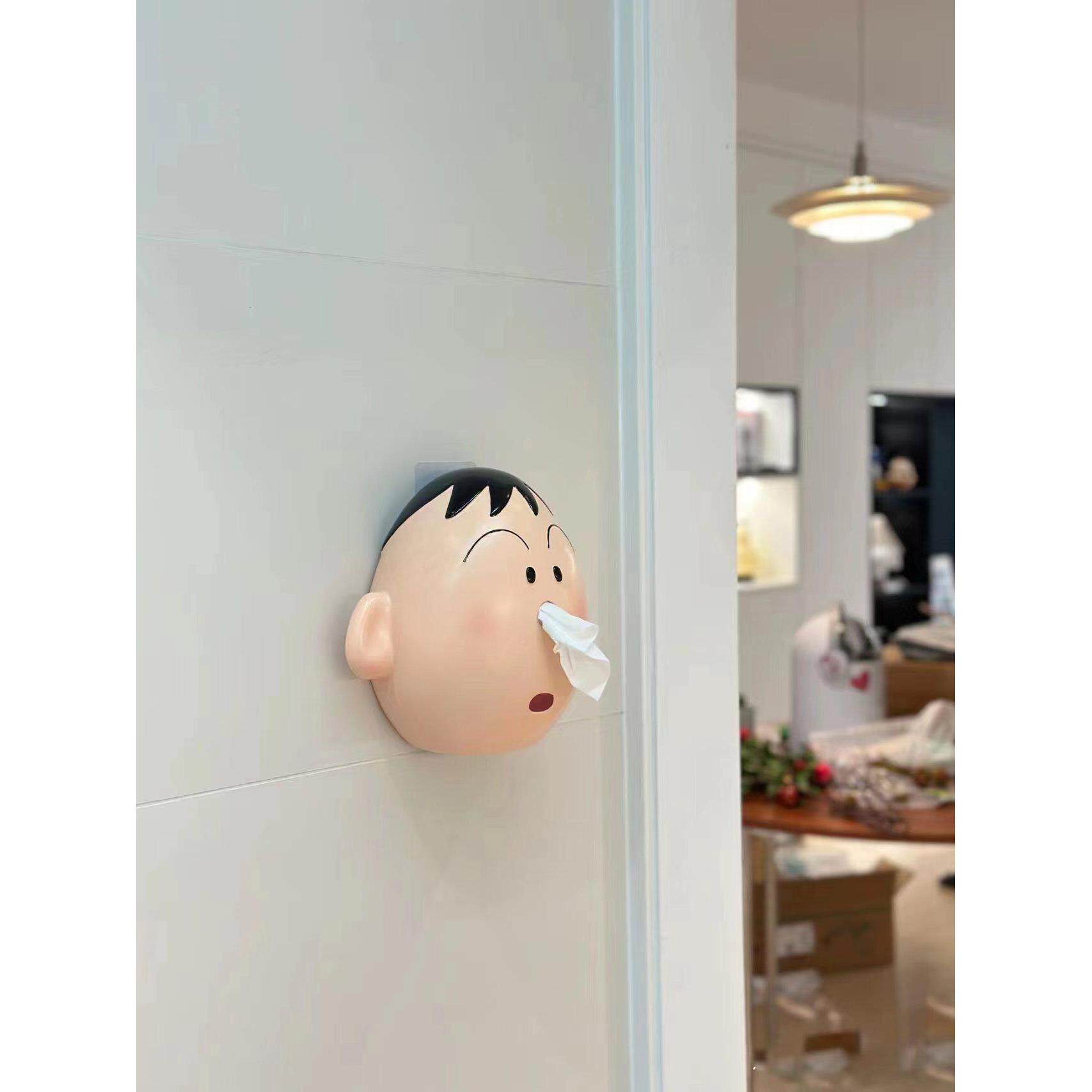 卡通阿呆卷纸器创意卫生间浴室置物架免打孔厕纸挂壁式树脂抽纸盒