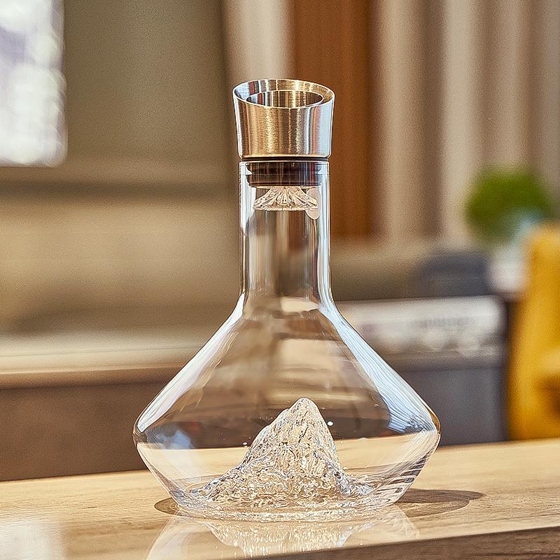 冰山醒酒器红酒杯家用轻奢套装玻璃奢华水晶创意高档葡萄酒分酒器