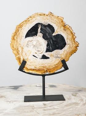 采购产品现代风格的客厅装饰，木化石，手工艺品，创意的家庭咖啡