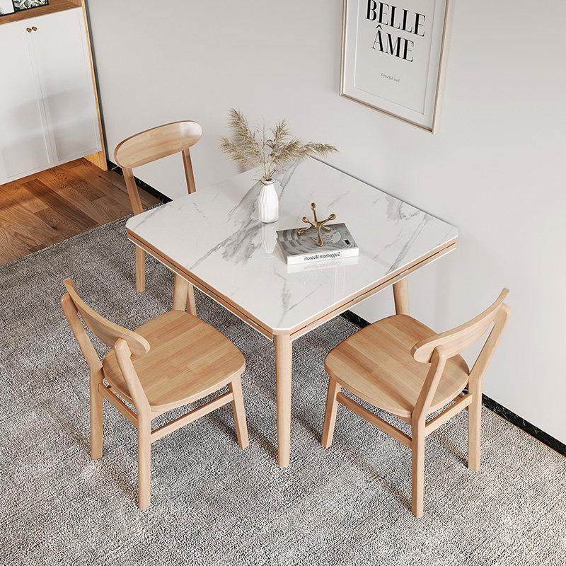 岩板方桌变圆桌北欧实木餐桌椅多功能电磁炉折叠大小户型两用饭桌,住宅家具,岩板餐桌,淘宝优惠券,粉丝福利购,淘宝优惠卷