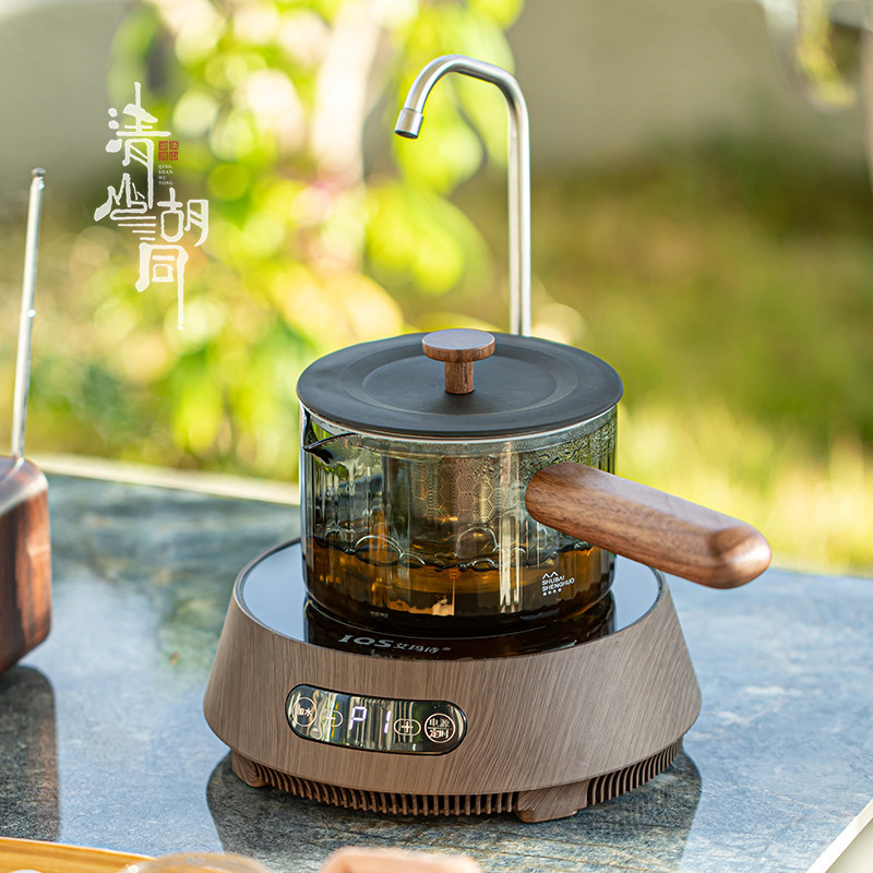 清山胡同高硼硅玻璃侧把煮茶壶办公室小型养生茶壶抽水电陶炉套装,餐饮具,煮茶炉,淘宝优惠券,粉丝福利购,淘宝优惠卷