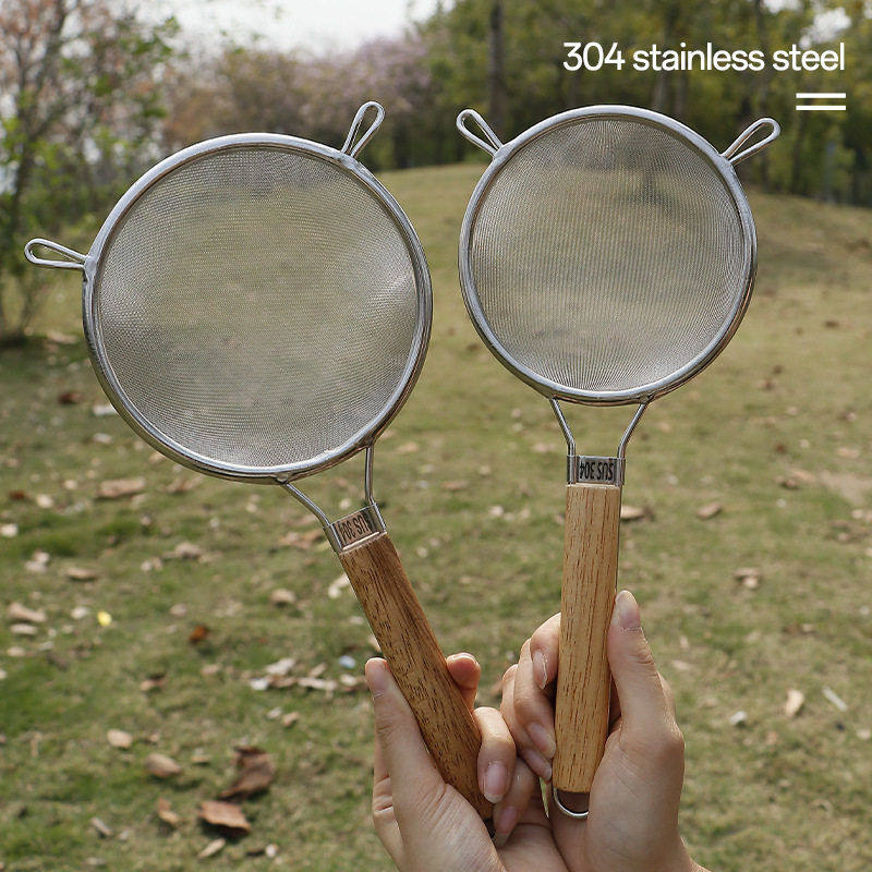 304不锈钢大号漏勺木柄双耳油炸捞勺家用豆浆过滤捞面网漏过滤网,家庭/个人清洁工具,水槽沥水袋,淘宝优惠券,粉丝福利购,淘宝优惠卷