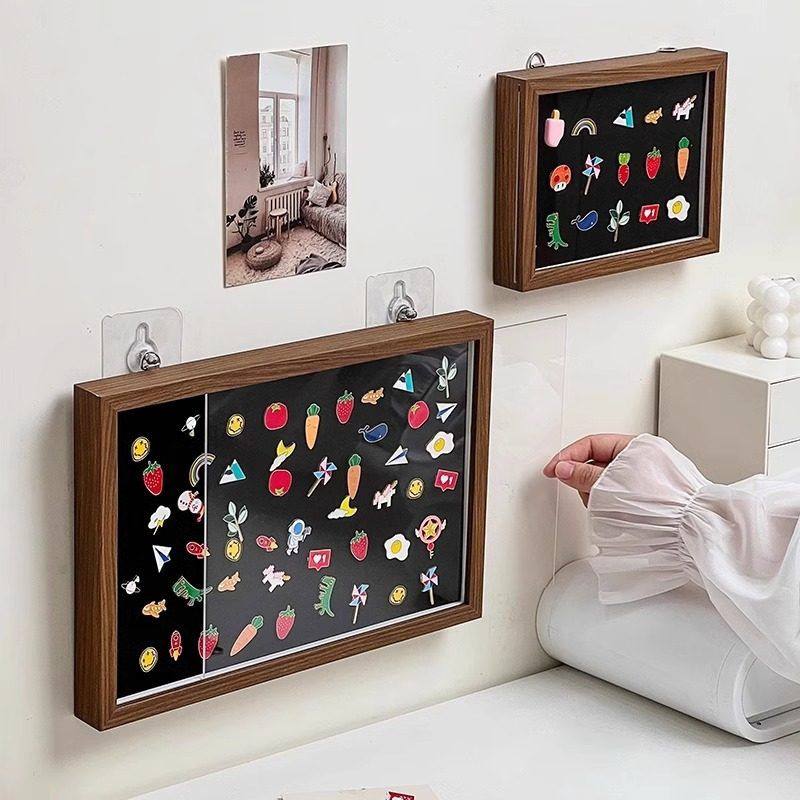 吧唧徽章收纳盒透明展示盒防尘奖章勋章首饰整理盒奖牌胸针展示框,收纳整理,毛绒玩具收纳桶/箱,淘宝优惠券,粉丝福利购,淘宝优惠卷