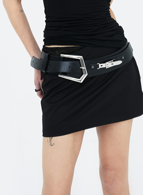 RIP THE TIE 时尚百搭黑色酷腰带 都市时髦感设计感宽腰带配饰