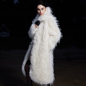 THE TIE 原创正版 RIP 高级氛围感老钱风白色保暖长款 环保皮草