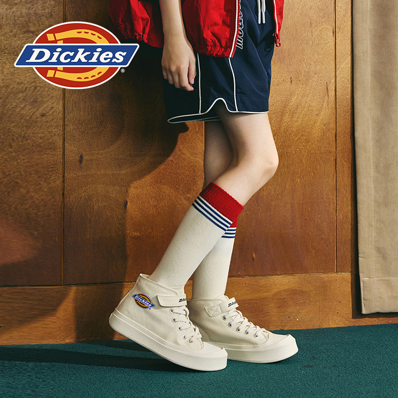 Dickies童鞋儿童帆布鞋女童男童高帮板鞋休闲鞋夏款2025春秋新款,童鞋/婴儿鞋/亲子鞋,帆布鞋,淘宝优惠券,粉丝福利购,淘宝优惠卷
