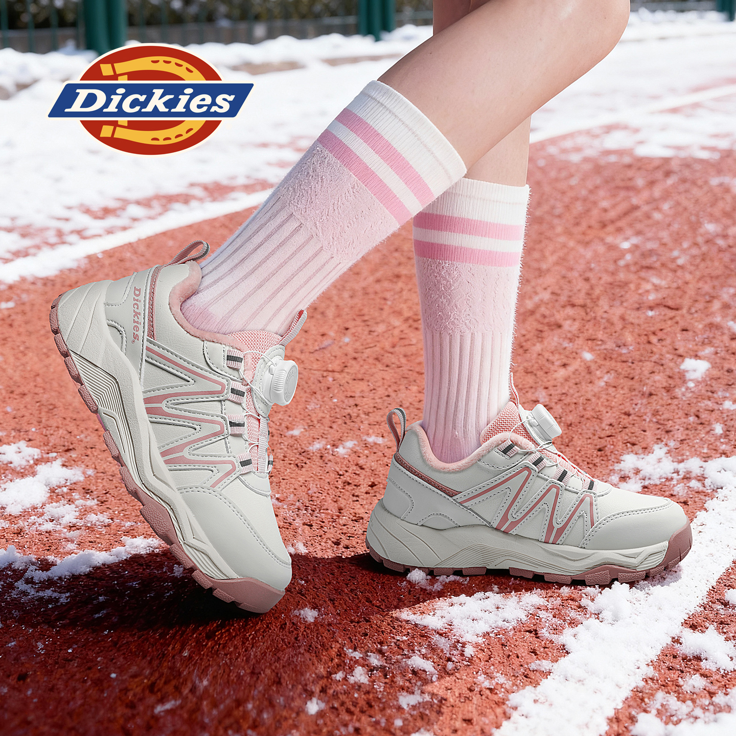 Dickies女童粉色保暖运动休闲鞋