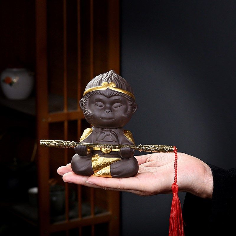 孙悟空紫砂茶宠可养手工大v圣茶玩茶桌茶台茶盘精品摆件茶具配件,餐饮具,茶宠摆件,淘宝优惠券,粉丝福利购,淘宝优惠卷