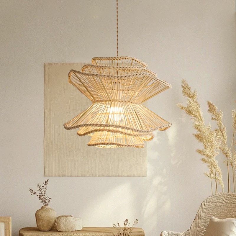 侘寂风日式复古吊灯o禅意怀旧中式民宿餐厅设计师酒店茶室饭店藤,家装灯饰光源,餐厅吊灯,淘宝优惠券,粉丝福利购,淘宝优惠卷