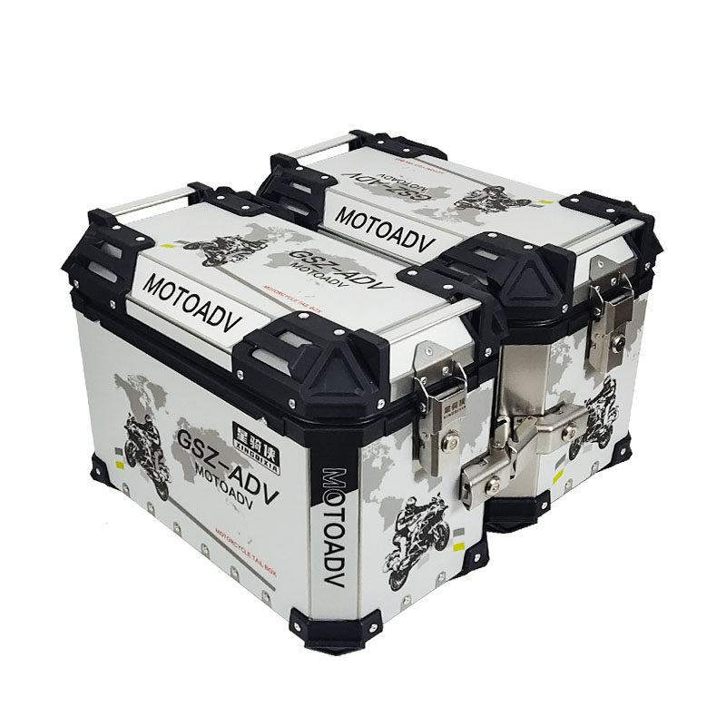 适用凯越525x摩托车边箱铝合金三箱电H动车侧边包复古挂包防水通,摩托车/装备/配件,摩托车尾箱,淘宝优惠券,粉丝福利购,淘宝优惠卷