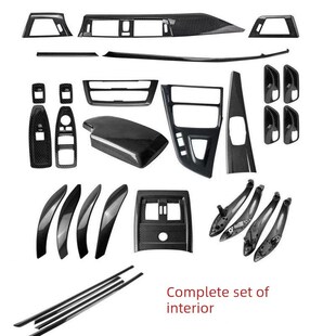 适用于3系4系f30320light中控面板门把手碳纤维图案W多媒体内饰改
