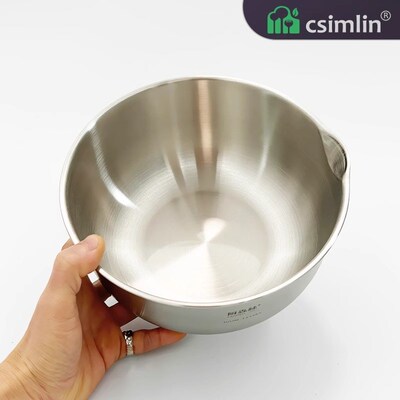 日系不锈钢盆h304料理汤盆沥水篮家用加深漏盆带刻度烘焙沙拉碗
