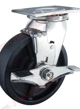 重型不650DSB60锈钢高温脚轮刹车|佳顺耐钢高温不轮锈脚轮|耐高温